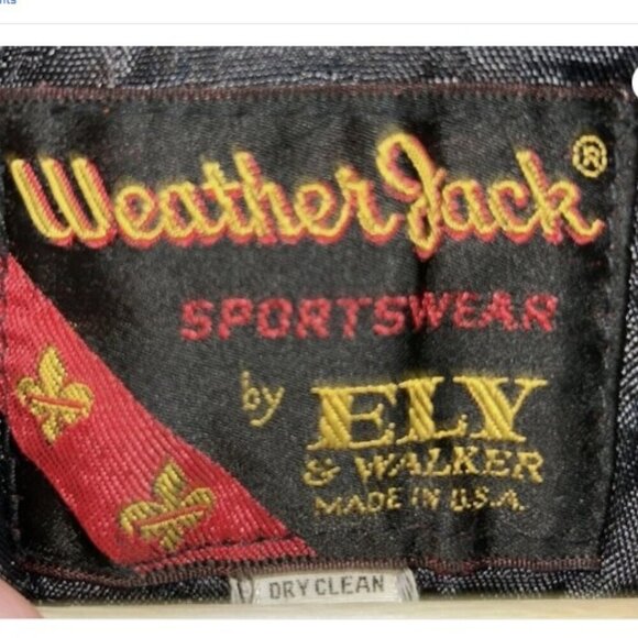 Vintage WeatherJack Navy Blue Bomber Jacket, EMAR Zipper, Faux Fur Collar 70s - Picture 10 of 16